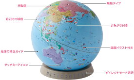 しゃべる国旗付き地球儀＆カルタ タッチミー＋世界地図パズル