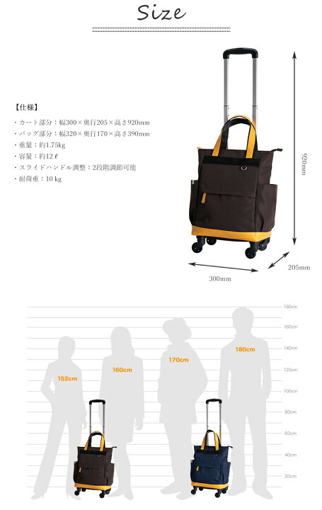 楽天市場 送料無料 4輪ショッピングキャリー Addy 折りたたみ 保冷 バッグ取り外し 若い人 高齢者 買い物 シンプル おしゃれ 買い物キャリー スーツケース ランドセル 協和