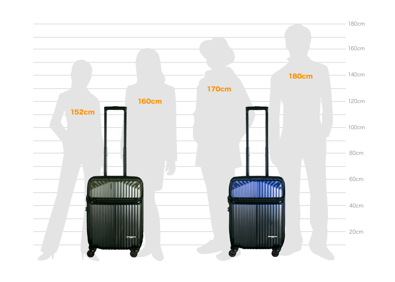 楽天市場】HIDEO WAKAMATSU トップオープン スーツケース Mサイズ 中型 