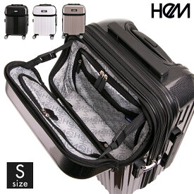 機内持ち込みOK！HeM 正規品 [リム Sサイズ] フロントオープン キャリーケース キャリーバッグ メンズ レディース 小型 軽量 軽い 静音 拡張機能 かわいい おしゃれ ビジネス 出張 旅行 国内 修学旅行 TSAロック 上開き 前開き 36〜43L