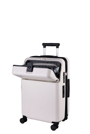 【安心のメーカー直販 | 3年間無償修理対応！】ワンタッチトップオープン スーツケース[TRAVELIST ファースト Sサイズ Mサイズ] フロントオープン キャリーケース 軽量 軽い 静音 大容量 ストッパー ブレーキ 止まる 機内持込 拡張 TSAロック ドリンクホルダー 出張 旅行