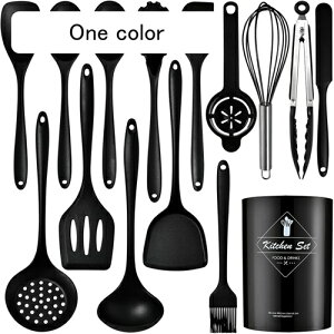 キッチンツール セット シリコン 調理器具セット 製菓器具 ツール15点セット ツールスタンド付き シリコンキッチンツール セット 高耐熱性 一人暮らし フライ返し ブラシ 泡立て器 スプーン
