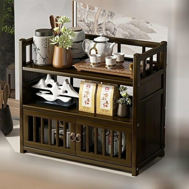楽天市場】茶器収納棚 茶キャビネット 木材 小さい 小型 2層 3層 木製 