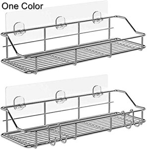 浴室ラック 2個 バスルームラック お風呂ラック ステンレス 強力粘着固定 水切り キッチン用ラック バス用品 収納ラック