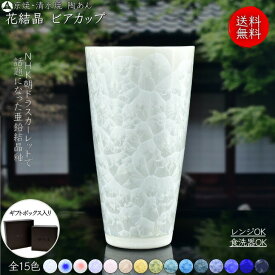 京焼 清水焼 陶あん 花結晶 ビアカップ 選べる全15色