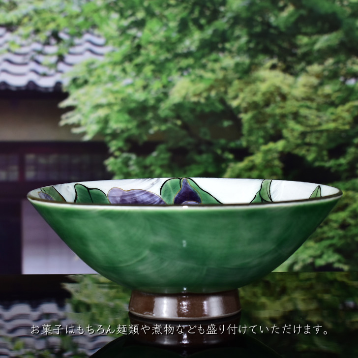 フラワープリント 京焼 菓子鉢