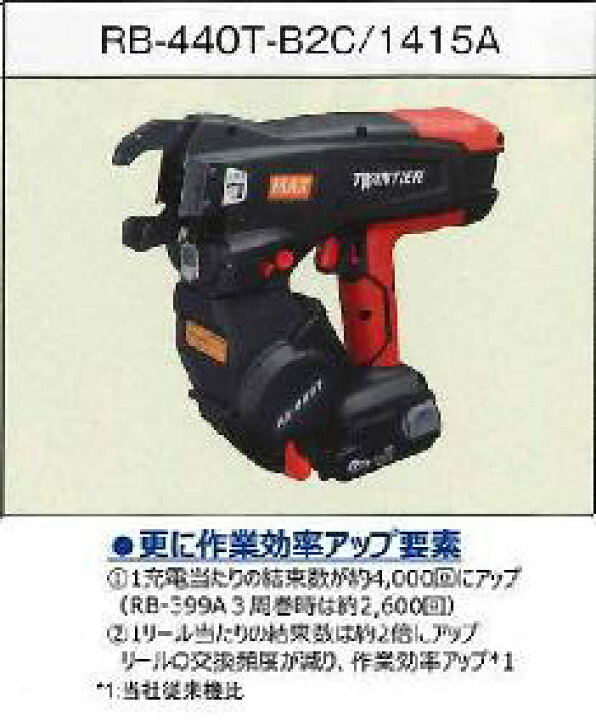 楽天市場】マックス鉄筋結束機 RB-440T-B2C/1415A : 総合商社 共遊