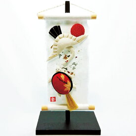 旬のつづり 鶴亀 / 紙すき 手作り コンパクトミニ 小さい 飾り 人気 タペストリー 置物 和風 和紙 ちりめん 縮緬 飾り 四季 春 夏 秋 冬 季節 壁掛け 掛軸 日本製 日本土産 日本 お土産 ミニタペストリー