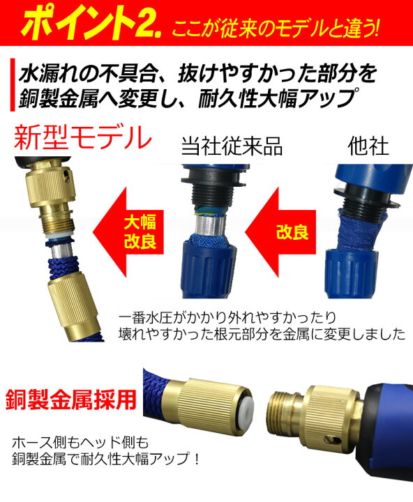 楽天市場】改良版 伸びるホース 魔法のホース 伸縮ホース 銅製金属 採用 ホースリール 水撒き 洗車 軽い 使い勝手 ガーデニング マジックホース 水まき 水撒き 強化 超軽量 びっくりホース 7m 22m 収納フック 付 1年保証 : KYPLAZA 楽天市場店 楽天市場】改良版 伸びるホース 魔法のホース 伸縮ホース 銅製金属 採用 ホースリール 水撒き 洗車 軽い 使い勝手 ガーデニング マジックホース 水まき 水撒き 強化 超軽量 びっくりホース 7m 22m 収納フック 付 1年保証 : KYPLAZA 楽天市場店