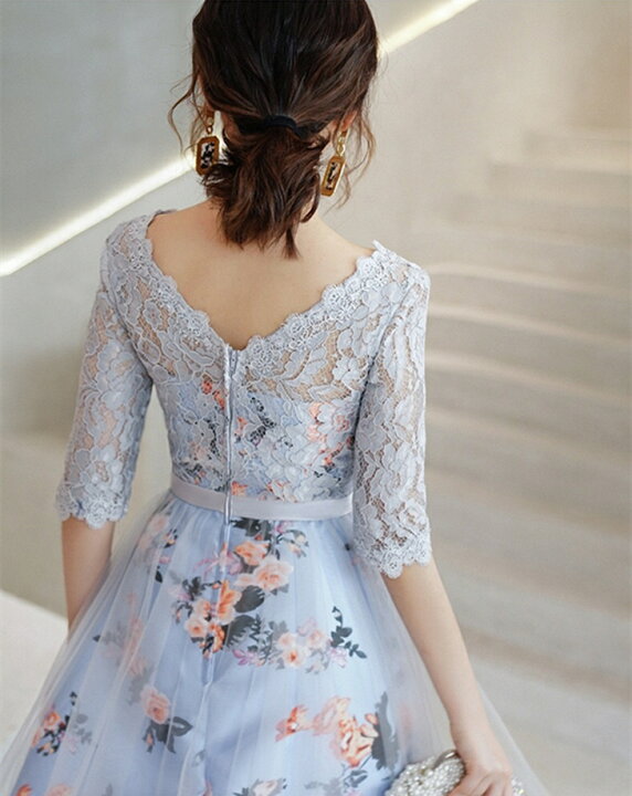 楽天市場】【披露宴ドレスワンピース 花柄パーティードレス 】 結婚式  