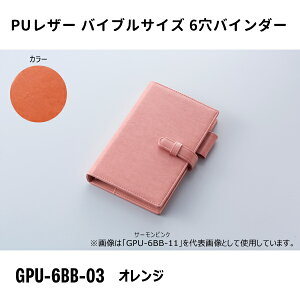 バイブルサイズ 6穴バインダー オレンジ ガルフストリーム GPU-6BB-03