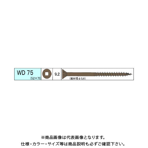 日本 ダンドリビス ウッドデッキ材用ビス 美品 WD 24号 72本入 V-WDX075-RX