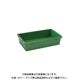 【送料別途】【直送品】安全興業 プラ箱 25 緑 577(640)×315(370)×145mm (10入)