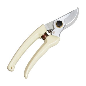 キンボシ GS 兼次プラ柄 剪定鋏 刃渡60mm アイボリー #2278