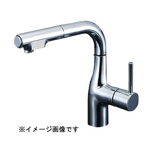 KVK シングルシャワー付混合栓 (eレバー) 200mmパイプ付 KM6101R2EC