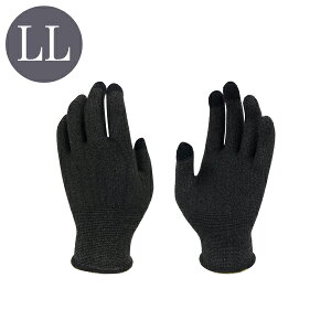 BTタッチパネル対応 蓄熱インナーグローブ LLサイズ ブラック おたふく手袋 JW-145
