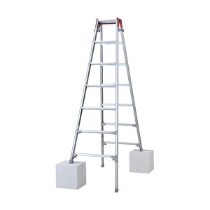 【秋市2025】【送料別途】【直送品】はしご兼用脚立 脚部伸縮式 有効高1.31〜1.62m ハセガワ 長谷川工業 RYZ-21d