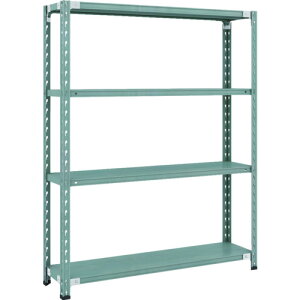【送料別途】【直送品】TRUSCO CB型セミボルトレス軽量棚 1200X300XH1500 4段 グリーン CB-5434-GN