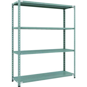 【送料別途】【直送品】TRUSCO CB型セミボルトレス軽量棚 1500X450XH1800 4段 グリーン CB-6544-GN