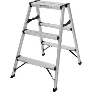 【送料別途】【直送品】TRUSCO アルミ製踏台 3段 高強度型 シルバー TSAF-3-SV