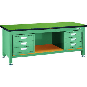 【送料別途】【直送品】TRUSCO RTWZ型作業台 1800X900 3段引出X2付 RTWZ-1809D3D3