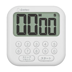 大画面タイマー シャボン10 ホワイト ホワイト dretec ドリテック T-616WT