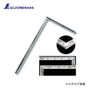 シンワ測定 曲尺高級角厚 シルバー 1尺6寸裏面角目 匠甚五郎 10855