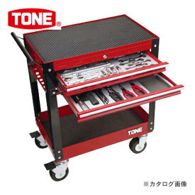 【送料別途】【直送品】TONE トネ 9.5mm(3/8”) 63pcs メカニック用 ワークキャビンセット レッド TCA380