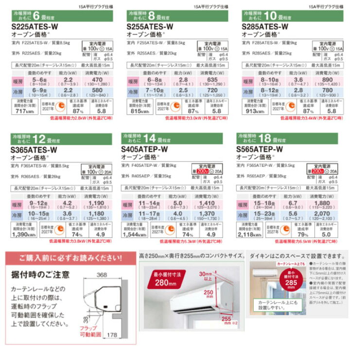 楽天市場】【工事費込セット（商品＋基本工事）】 [S225ATES-W] E 