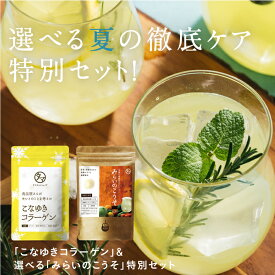 選べる夏の美容徹底ケア セットみらいのこうそ＆こなゆきコラーゲン総レビュー数11万件突破の2大アイテムで美容ケアを応援いたします☆ビタミンC コラーゲン【送料無料】※お1人様最大3セットまでとなります