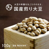 国産煎り大豆(無添加)100g大豆の栄養まるごと楽天大豆ランキング1位そのまま食べれる栄養満点 無添加の焙…