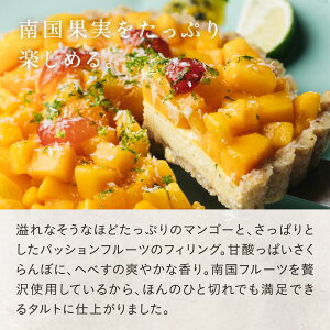 フルーツタルト『しあわせ南国タルト』【送料無料】ヘルシーフードマイスター渾身!素材にこだわり、フルーツをたっぷり使用した、健康・美容に嬉しいケーキ|マンゴーパッションフルーツへべすトロピカルロースイーツ砂糖不使用スイーツケーキプロテインフード