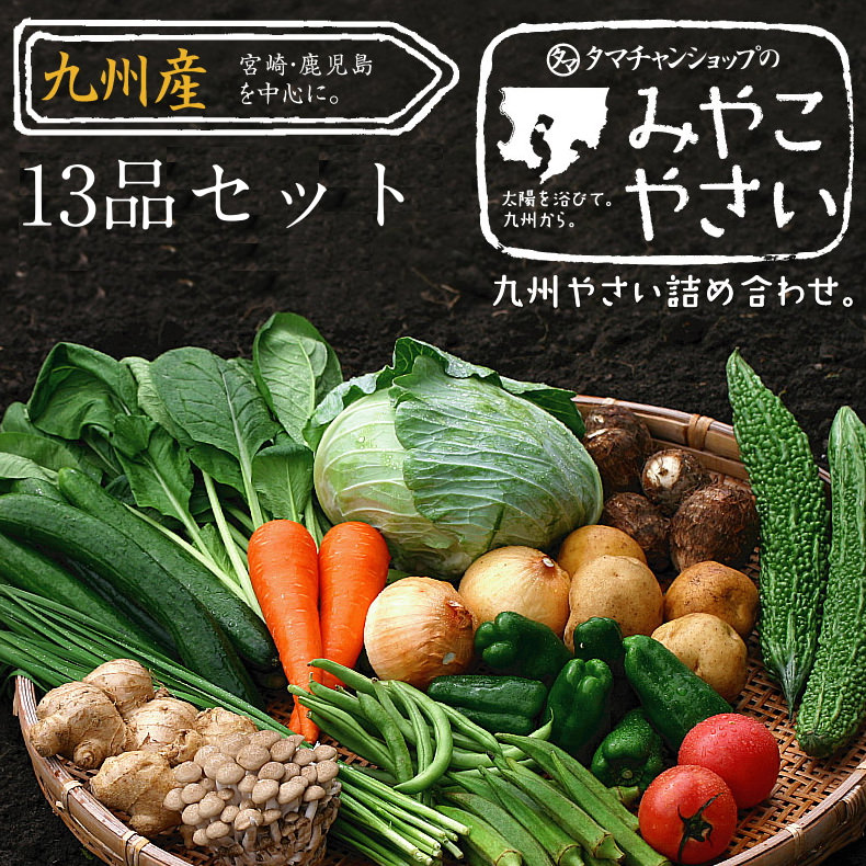 九州野菜セット | タマチャンショップ 公式オンラインストア｜タマチャンショップは毎日の食事で体の中から健康・美容・ダイエットを目指す方への自然食品 ショップ » 九州野菜セット
