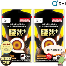 キューサイ 腰サポートEX 315mg×90粒入 2袋まとめ買い おまけ アスタキサンチン ヒハツ 筋肉 筋力 血流 血行 サプリメント