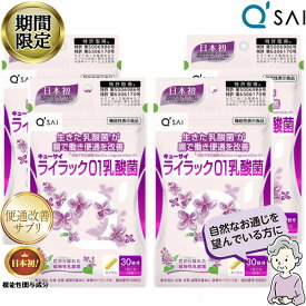 【22％OFF 期間限定販売！】 キューサイ ライラック01乳酸菌 191mg×60粒入 4袋まとめ買い サプリ 便通 善玉菌 腸内環境 便通改善サプリメント