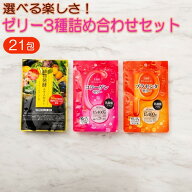 ゼリー3種詰め合わせ3袋セット 10g×7包×3種 コラーゲンゼリー プラセンタゼリー 植物発酵エキスゼリー …