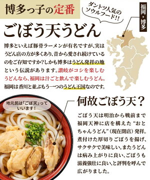 楽天市場 送料無料 博多ごぼう天うどん 2人前 1000円ポッキリ お試し サクサク 食感 ごぼう天 あごだし 太め 柔らか うどん ツルツル お子様 食べやすい 博多 九州 定番 人気 九州お取り寄せ本舗