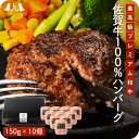 佐賀牛 100% ハンバーグ 10個 国産 黒毛和牛 ブランド牛 雌牛 人気 手ごね 九州 お取り寄せ グルメ ギフト プレゼント 贈り物 送料無料 内祝い お祝い 御礼