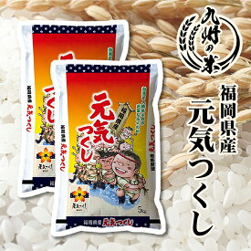 【お買い物マラソン当店ポイント2倍】【令和5年産】送料無料 【4年連続特A受賞】福岡県産元気つくし10kg（5kg×2袋）