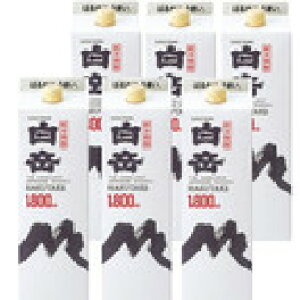 純米焼酎 白岳25度1800mlパック1ケース(6本)