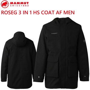 MAMMUT �}���[�g �W���P�b�g ROSEG 3 IN 1 HS COAT AF MEN ���[�O 3 �C���T���[�V���� 1 �n�[�h�V�F�� �R�[�g �A�W�A���t�B�b�g �����Y 1010-30321�y����z���s�z