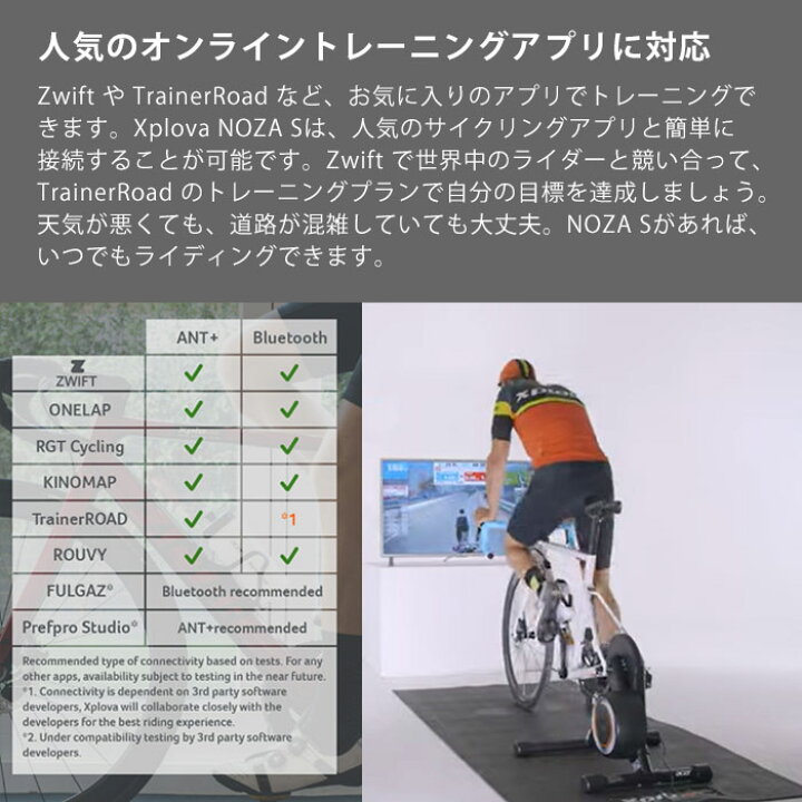 楽天市場】XPLOVA NOZA S トレーナー 自転車 ノザ エス スマート 