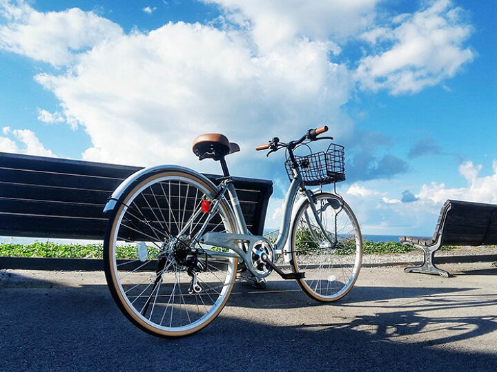楽天市場】シティサイクル 折りたたみ自転車 26インチ 6段変速 オート 