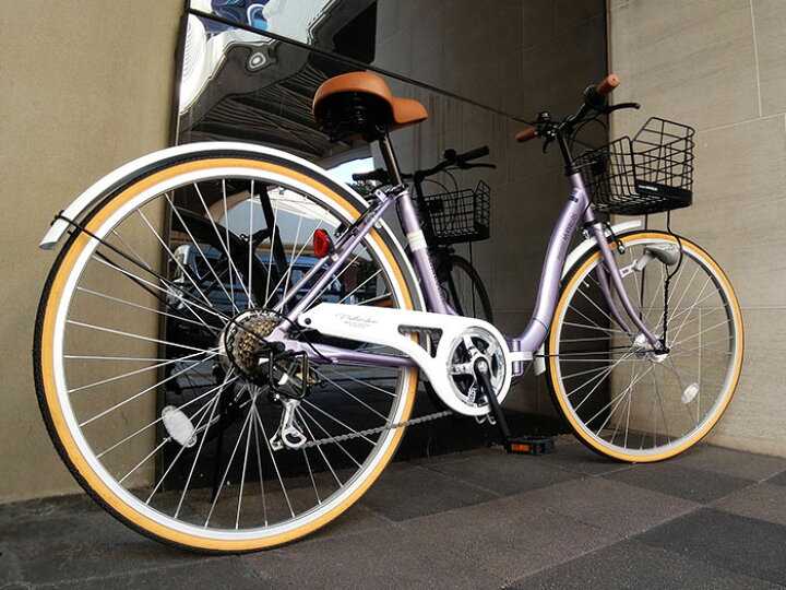 楽天市場】シティサイクル 折りたたみ自転車 26インチ 6段変速 オート 