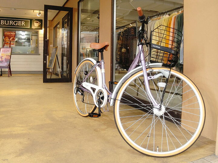 楽天市場】シティサイクル 折りたたみ自転車 26インチ 6段変速 オート 