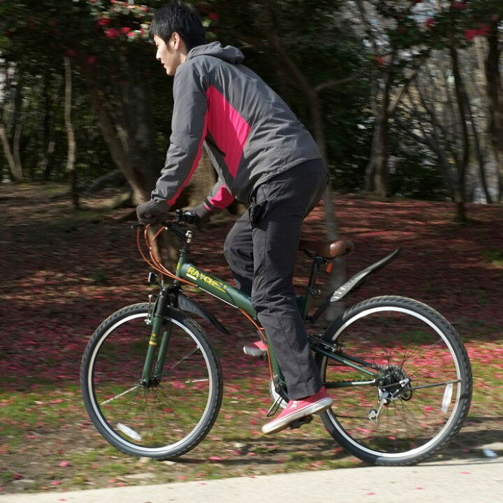 楽天市場】マウンテンバイク MTB ノーパンク 折りたたみ自転車 26 
