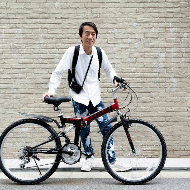 楽天市場】マウンテンバイク MTB 折りたたみ自転車 26インチ 18段 変速 