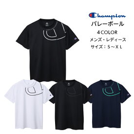 【メール便だと送料無料】 半袖 プラクティスシャツ チャンピオン Champion 練習着 C3ZV306 | メンズ レディース バレーボール バレー バレーボールウェア プラクティス シャツ ショートスリーブ Tシャツ ウェア かっこいい 抗菌 防臭 C3-ZV306 2024 新製品 新作 NEW