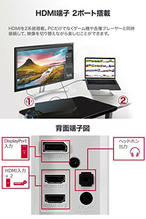 楽天市場】LG モニター ディスプレイ 27UL500-W 27インチ/4K/HDR(標準  