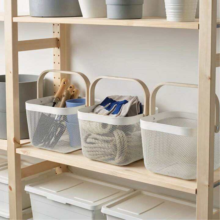 楽天市場】IKEA イケア RISATORP リーサトルプ バスケット ホワイト 